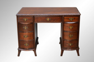 SOLD  Vintage Mahogany Duncan Phyfe Flat Top Writing Desk