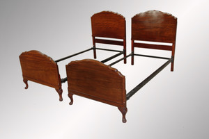 SOLD Antique Pair of Twin Chippendale Beds