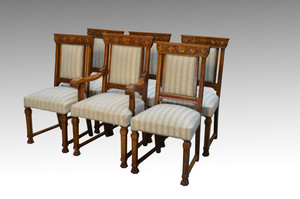 SOLD Set of 6 Oak Victorian Claw Foot Dining Chairs - Horner Quality *REDUCED PRICE*