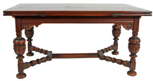 SOLD Oak Jacobean Draw Leaf Dining or Computer Table **REDUCED PRICE**