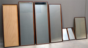 SOLD Lot of Teak Wall Mirrors Vintage Modern