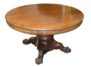 SOLD Mahogany Round Banquet Dining Table - Victorian Age