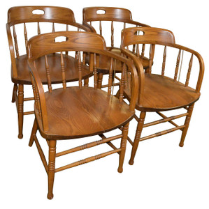 SOLD Set of 4 Oak Chairs Made by Bent Brothers