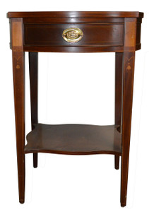 SOLD Mahogany Inlaid Hepplewhite Nightstand by Baker