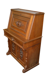 SOLD Antique Victorian Walnut Slant Top Secretary Desk SOLD Antique Victorian Walnut Slant Top Secretary Desk