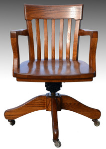 SOLD Oak Lawyers Swivel Office Chair