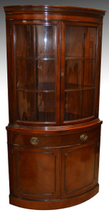 SOLD Mahogany Corner China Cabinet by Drexel China Closet