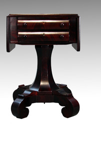 SOLD Antique Period Empire Drop Leaf Sewing Stand