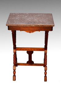 SOLD  Victorian Marble Top End Table