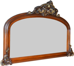SOLD Victorian Civil War Era Carved Mantle Mirror