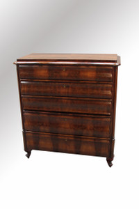 SOLD Rare Biedermeier Five Drawer Chest
