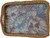 SOLD Large Wicker Stick and Ball Glass Top Serving Tray