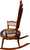 SOLD Oak Press Back Round Seat Rocking Chair