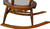 SOLD Oak Press Back Round Seat Rocking Chair