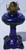 SOLD Antique Blue Stemmed Filigree Pedestal Oil Lamp – Rare