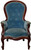 SOLD Victorian Blue Gentleman’s Arm Chair