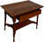 SOLD Oak Fluted Leg Library Table with Drawer