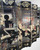 SOLD Antique Black Oriental 8-panel Illustrated Screen Room Divider