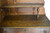 SOLD Oak Bookcase Slant Top Secretary Desk with bevel Mirror