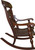 SOLD Unusual Tiger Sawn Oversize Oak Man's Rocker
