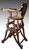 SOLD Antique Victorian Children's Walnut Up & Down High Chair - Civil War Era