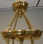 SOLD Victorian Large Brass Hanging Ceiling Lamp w/5 Shades