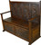 SOLD Oak Carved Hall Bench