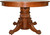 SOLD Tiger Oak 48” Round Lion Head Dining Table