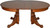 SOLD Tiger Oak 48” Round Lion Head Dining Table