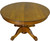 SOLD Round Oak 45” Claw Foot Dining Table with 2 Leaves
