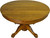 SOLD Round Oak 45” Claw Foot Dining Table with 2 Leaves