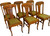 SOLD Antique Set of Six Oak Carved Dining Chairs