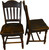 SOLD Set of 4 Oak Stylish Stout Dining Chairs