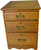 SOLD Oak Three Drawer Night Stand