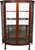 SOLD Mahogany Claw Foot China Closet with Serpentine Glass