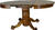 SOLD Round Oak Claw Foot Dining Table with 2 Leaves