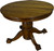 SOLD Round Oak Claw Foot Dining Table with 2 Leaves