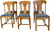 SOLD Set of 6 Empire Oak Dining Chairs