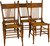 SOLD Set of 4 Antique Oak Pressback Dining Chairs