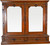 SOLD Victorian Step Back Burl Walnut Bookcase - Civil War