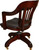 SOLD Mahogany Lawyer’s Banker’s Swivel and Tilt Office Chair