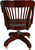 SOLD Mahogany Lawyer’s Banker’s Swivel and Tilt Office Chair