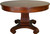 SOLD Round Mahogany Empire Dining Table 48” Banquet Length