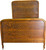 SOLD Tiger Sawn Oak Full Size Antique Bed
