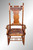 SOLD Antique Oak Press-back Rocker - Very Fancy