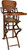 SOLD Victorian Press Back Oak Children’s Up and Down High Chair Stroller
