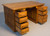 SOLD Antique Oak Raised Panel Flat Top Desk