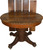 SOLD Victorian Round Claw Foot Split Base Dining Table – 44 Inches