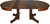 SOLD Victorian Round Claw Foot Split Base Dining Table – 44 Inches