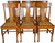 SOLD Set of 6 Oak Claw Foot Dining Chairs